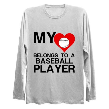Heart belongs to a Baseball player funny sports tiny thumbnail