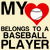 Heart belongs to a Baseball player funny sports tiny thumbnail