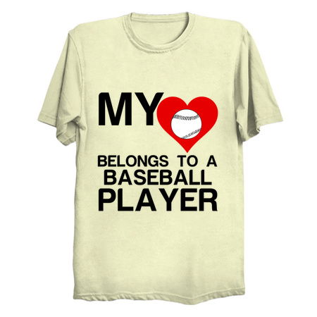 Heart belongs to a Baseball player funny sports tiny thumbnail