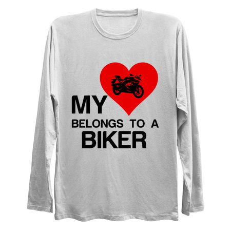 Heart belongs to a Biker funny sports tiny thumbnail