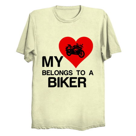 Heart belongs to a Biker funny sports tiny thumbnail