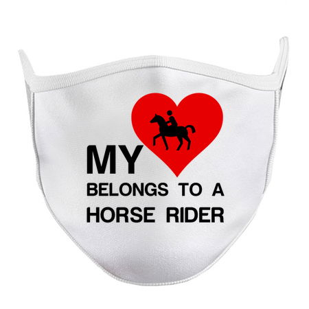 Heart belongs to a Horse rider funny sports tiny thumbnail