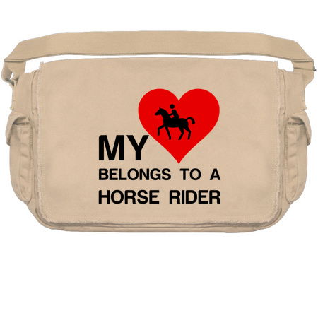 Heart belongs to a Horse rider funny sports tiny thumbnail