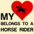 Heart belongs to a Horse rider funny sports tiny thumbnail