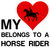 Heart belongs to a Horse rider funny sports tiny thumbnail