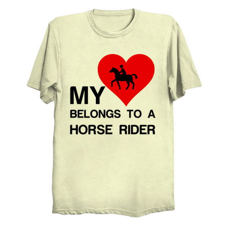 Heart belongs to a Horse rider funny sports tiny thumbnail