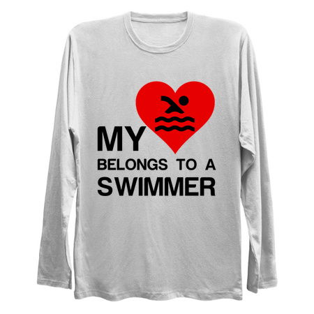 Heart belongs to a Swimmer funny sports tiny thumbnail