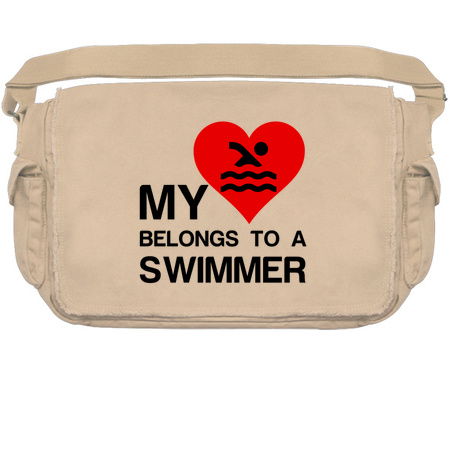Heart belongs to a Swimmer funny sports tiny thumbnail