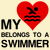 Heart belongs to a Swimmer funny sports tiny thumbnail