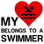 Heart belongs to a Swimmer funny sports tiny thumbnail