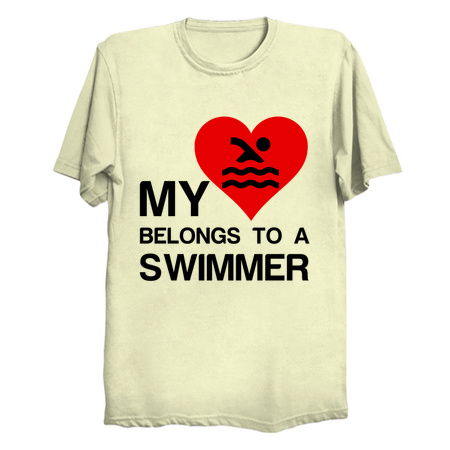 Heart belongs to a Swimmer funny sports tiny thumbnail