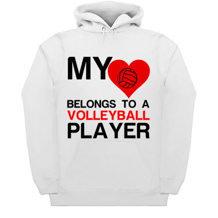 Heart belongs to a Volleyball player funny sports tiny thumbnail