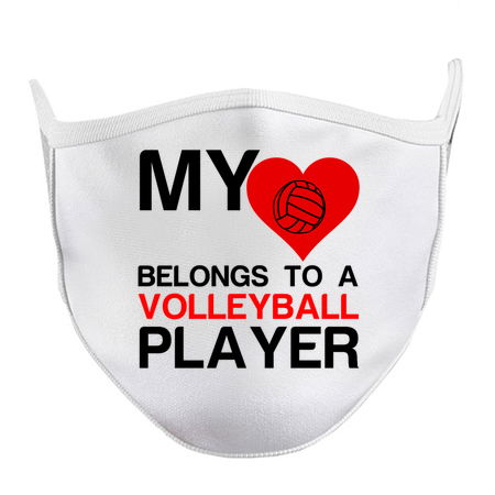 Heart belongs to a Volleyball player funny sports tiny thumbnail