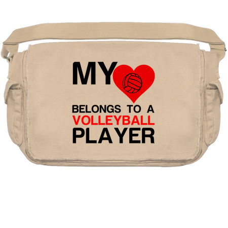 Heart belongs to a Volleyball player funny sports tiny thumbnail