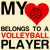 Heart belongs to a Volleyball player funny sports tiny thumbnail
