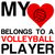 Heart belongs to a Volleyball player funny sports tiny thumbnail