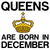 Queens are born in December funny birthday tiny thumbnail