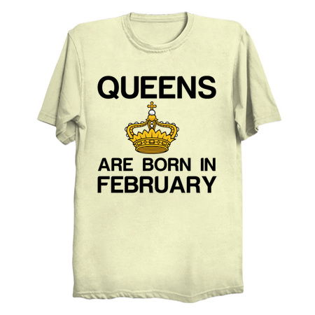 Queens are born in February funny birthday tiny thumbnail