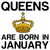 Queens are born in January funny birthday tiny thumbnail