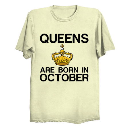 Queens are born in October funny birthday tiny thumbnail