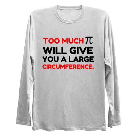 Too much pi large circumference funny mathematics tiny thumbnail