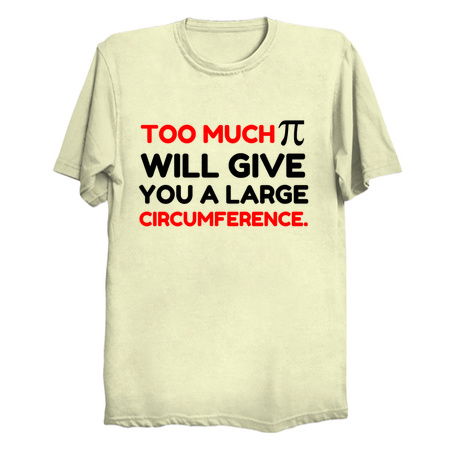 Too much pi large circumference funny mathematics tiny thumbnail