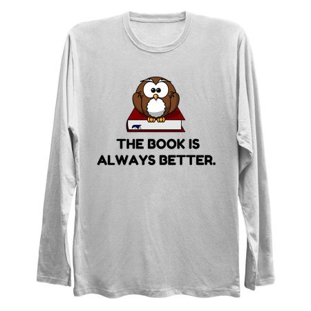 The book is always better owl funny tiny thumbnail