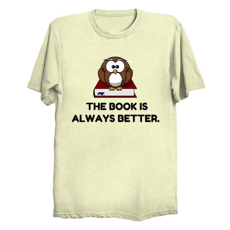 The book is always better owl funny tiny thumbnail
