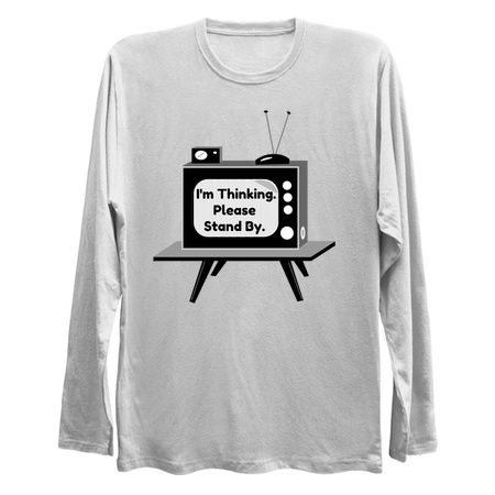 Thinking stand by funny television tiny thumbnail