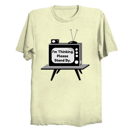 Thinking stand by funny television tiny thumbnail