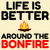 Life is better around the bonfire funny tiny thumbnail