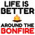 Life is better around the bonfire funny tiny thumbnail