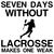 SEVEN DAYS WITHOUT LACROSSE MAKES ONE WEAK tiny thumbnail