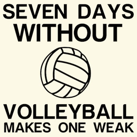 SEVEN DAYS WITHOUT VOLLEYBALL MAKES ONE WEAK - NeatoShop