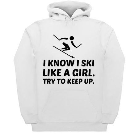 Ski like a girl power try to keep up tiny thumbnail