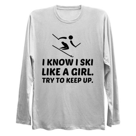 Ski like a girl power try to keep up tiny thumbnail