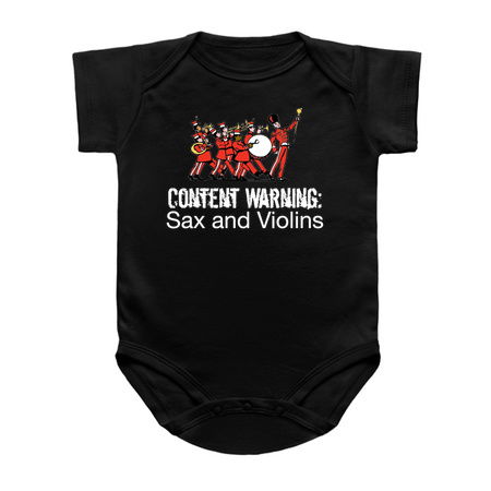 Funny Marching Band - Marching Band Gifts - Content Warning Sax And Violins tiny thumbnail