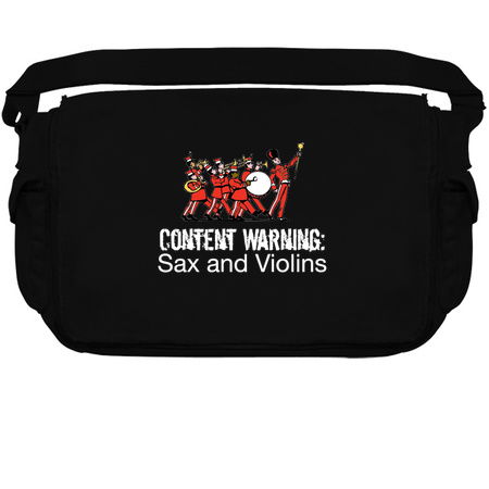 Funny Marching Band - Marching Band Gifts - Content Warning Sax And Violins tiny thumbnail