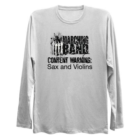 Funny Marching Band Shirt - Marching Band Gifts - Content Warning Sax And Violins tiny thumbnail