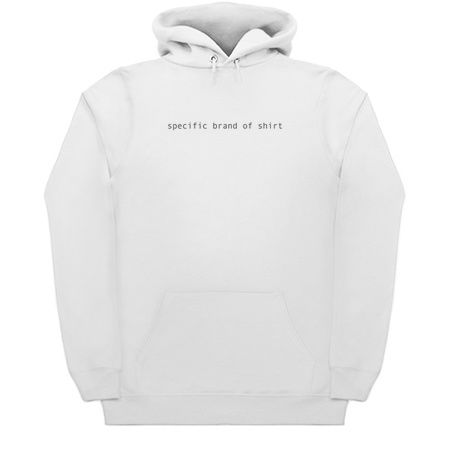 specific brand of shirt - grey text tiny thumbnail