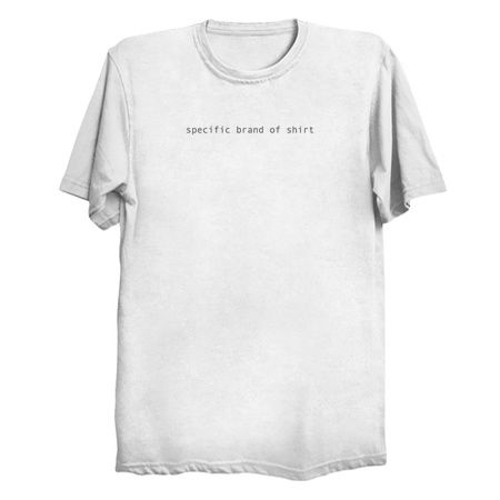 specific brand of shirt - grey text tiny thumbnail