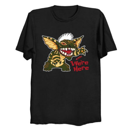 We're Here - Gremlins - Stripe - Stitch - 80's Cult Movie tiny thumbnail