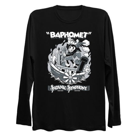 Vintage Cartoon Baphomet - Steamboat Baphy - Occult - Satanic Symphony tiny thumbnail