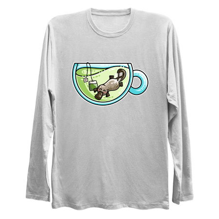 Pla-tea-pus Kawaii Cute Platypus Tea Pun tiny thumbnail