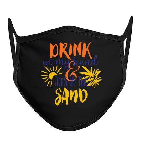 Drink in my hand toes in the sand tiny thumbnail