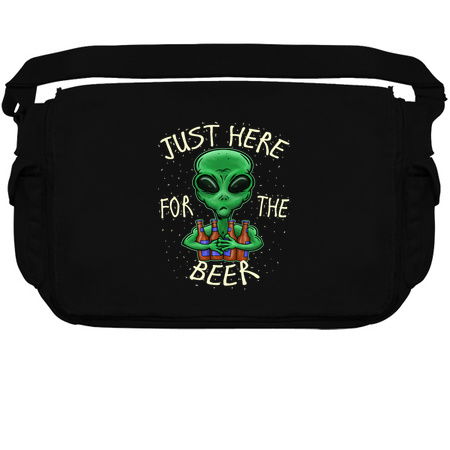 Funny Beer Shirt, Just Here For The Beer Space Alien tiny thumbnail