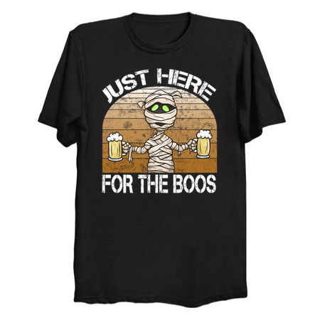 Just Here For The Boos Funny Halloween Mummy tiny thumbnail