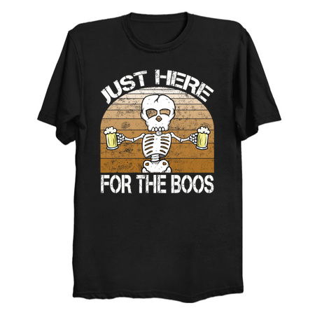 Just Here For The Boos Funny Halloween Skeleton tiny thumbnail