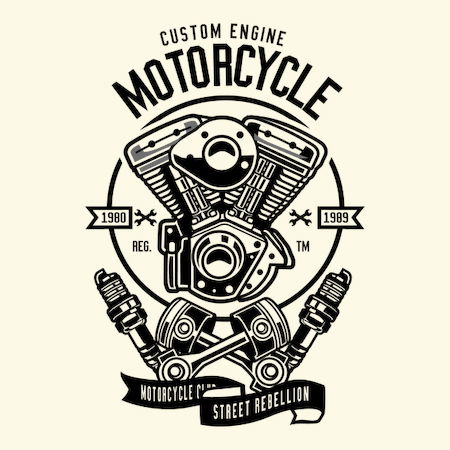 Custom Engine Motorcycle - NeatoShop