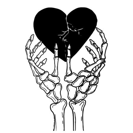 Broken Heart Black Neatoshop